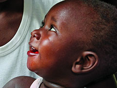 Close up of smiling Haitian child